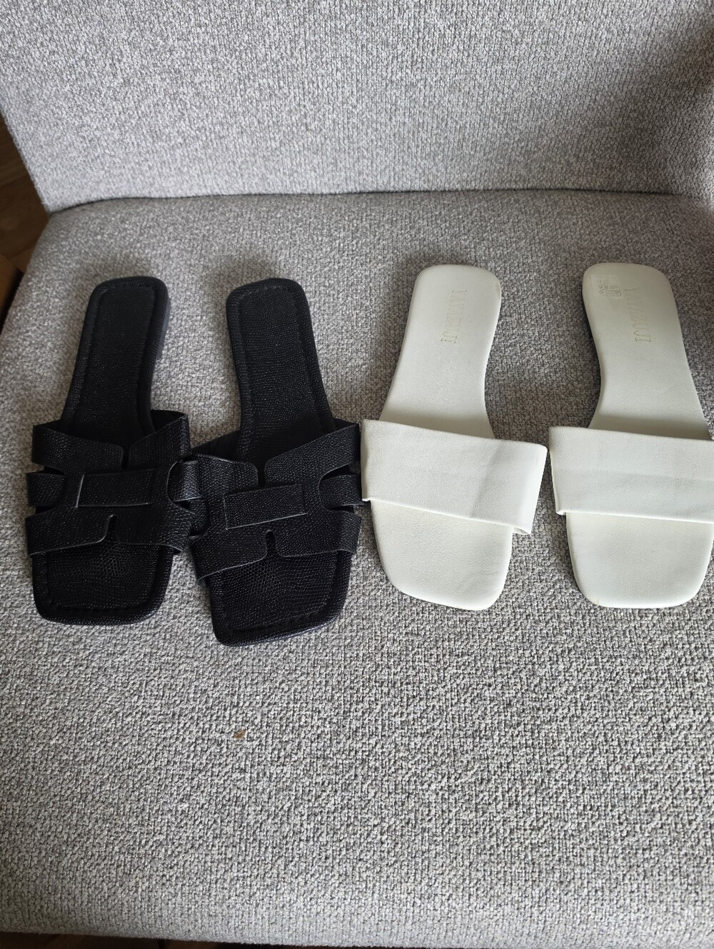 Sandal Bundle 2 Pairs Black & White Sz 42 9.5 US